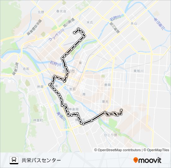 緑が丘 bus Line Map