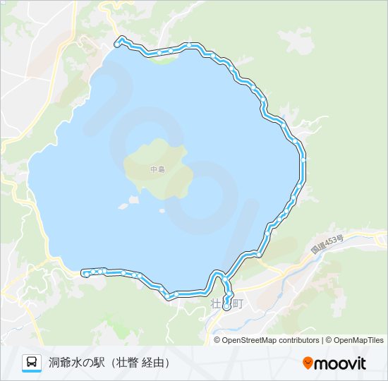 洞爺湖温泉～壮瞥～洞爺水の駅 bus Line Map