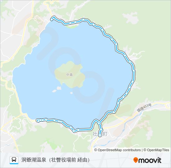洞爺湖温泉～壮瞥～洞爺水の駅 bus Line Map