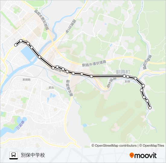イオン別保線 バスの路線図
