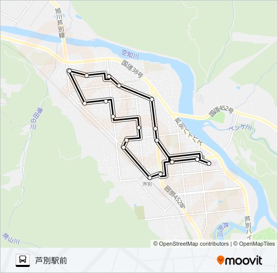 本町循環線 バスの路線図