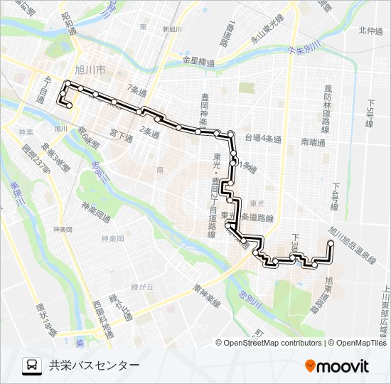 １０番 bus Line Map