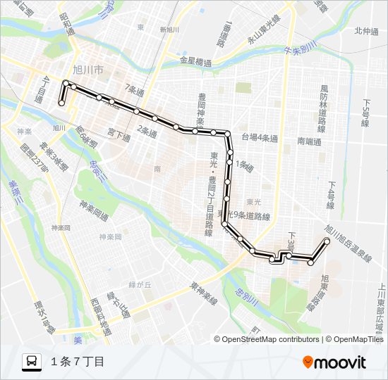 １０番 バスの路線図