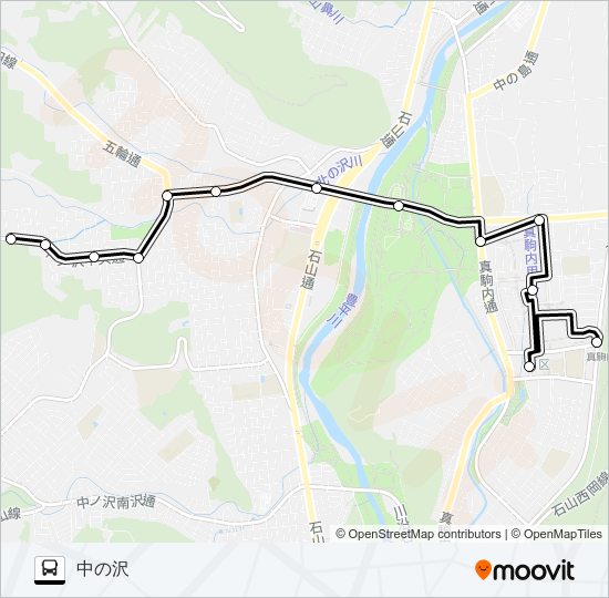 南９０ bus Line Map