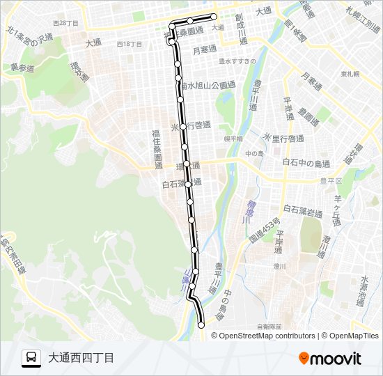 南５４ バスの路線図