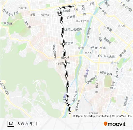 南５４ Bus Line Map