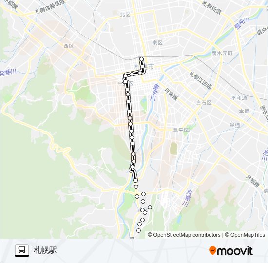 南５４ バスの路線図