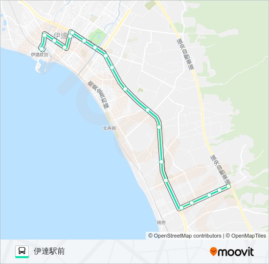 洞爺湖温泉 バスの路線図