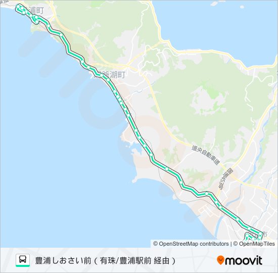 洞爺湖温泉 バスの路線図