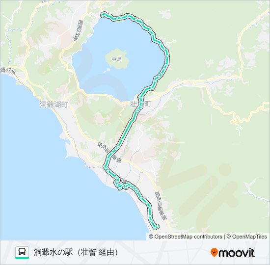 洞爺湖温泉 バスの路線図