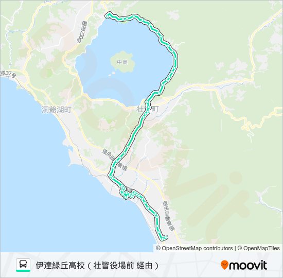 洞爺湖温泉 バスの路線図