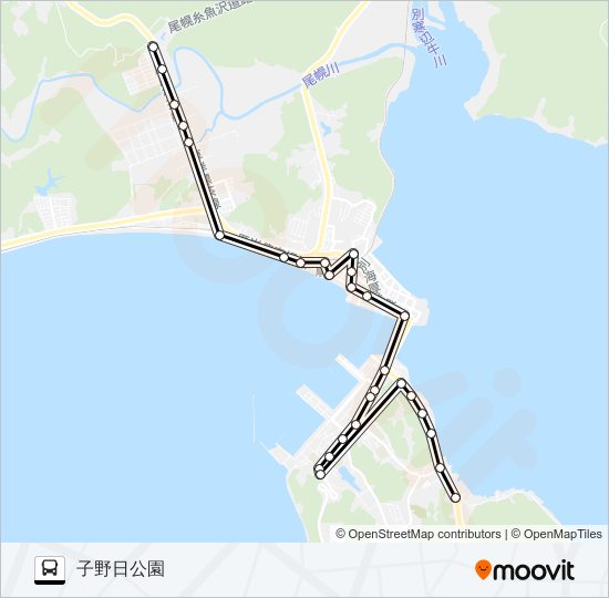 国泰寺線 バスの路線図