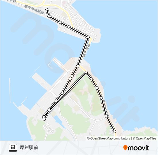 国泰寺線 バスの路線図