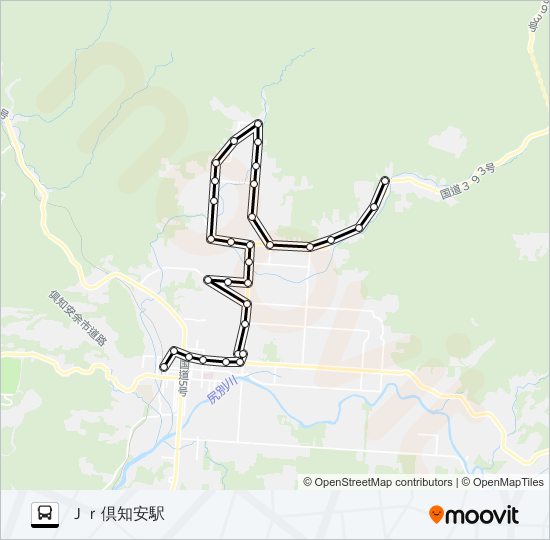 スクールバス１系統 バスの路線図