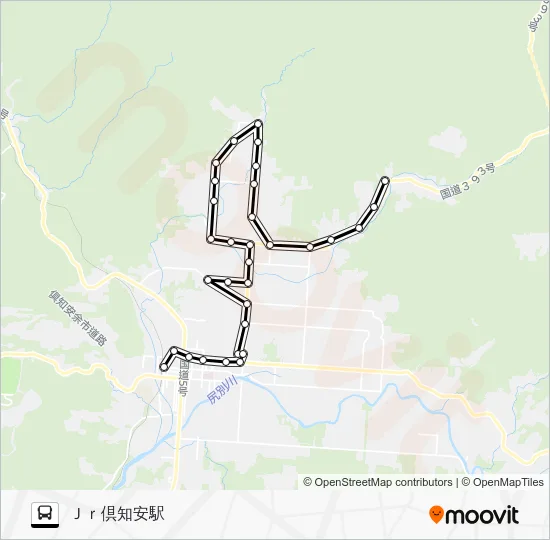 スクールバス１系統 バスの路線図