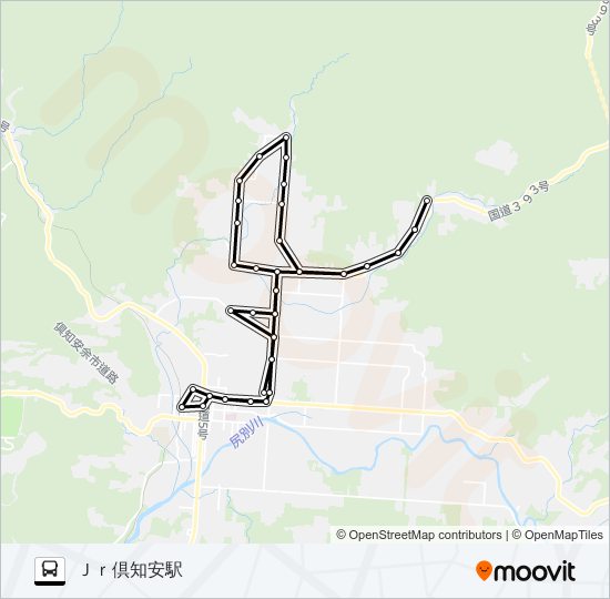 スクールバス１系統 Bus Line Map