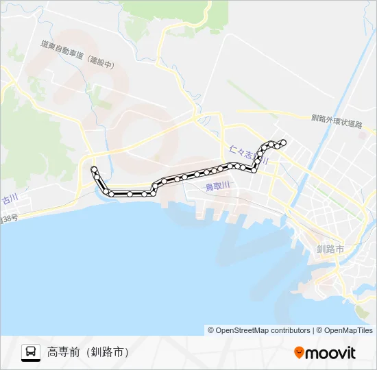 イオン高専線 Bus Line Map