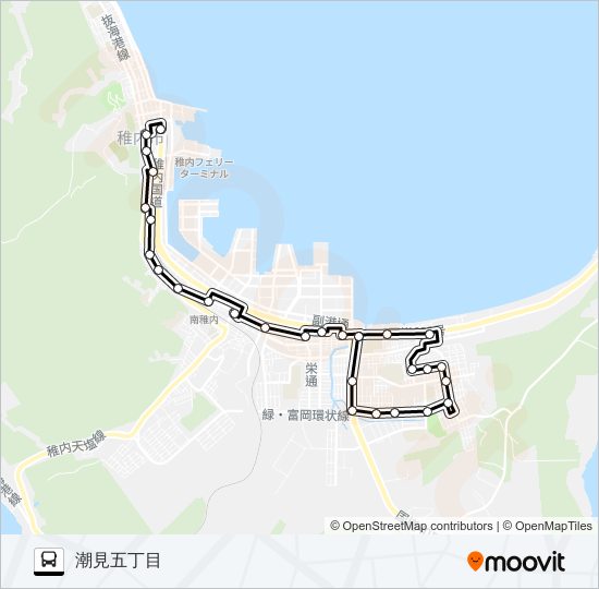 富岡循環線 バスの路線図