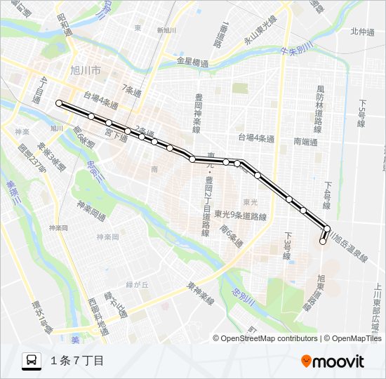 １８番 バスの路線図