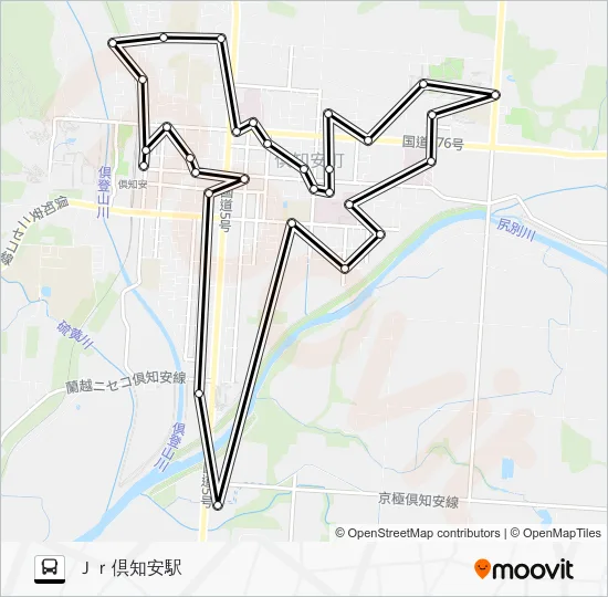東西ルート バスの路線図