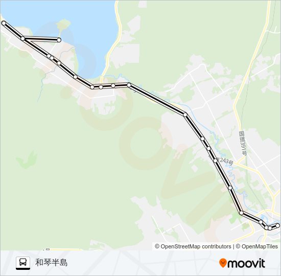 屈斜路線 バスの路線図
