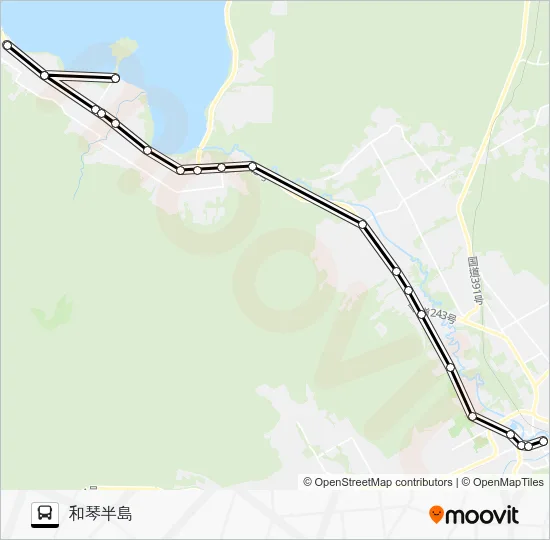 屈斜路線 バスの路線図