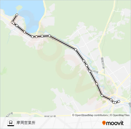 Kussharo Line Bus Line Map