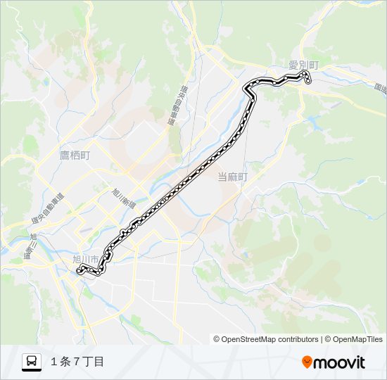 ７１番 バスの路線図