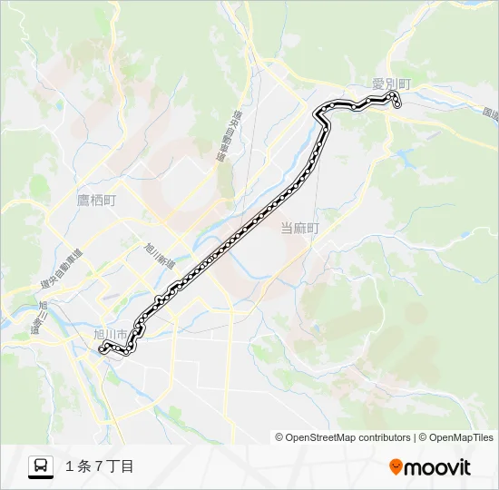 ７１番 Bus Line Map