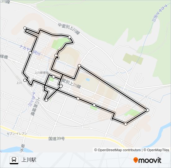 東ルート バスの路線図