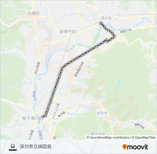 滝深線 Bus Line Map
