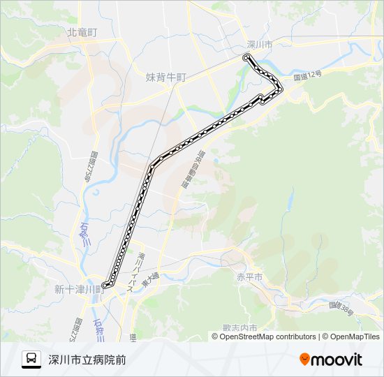 滝深線 バスの路線図