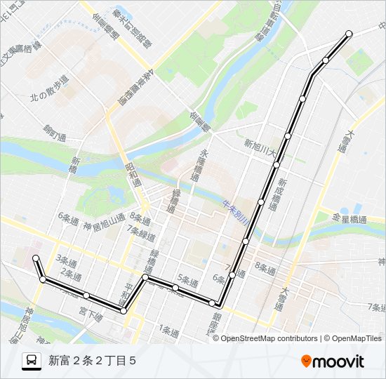 ７番 bus Line Map