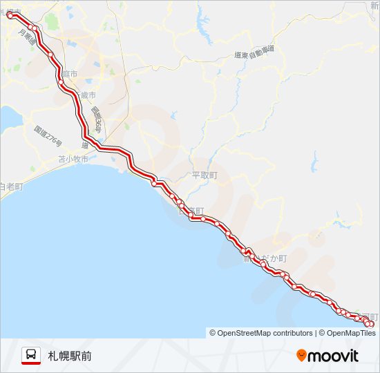 高速ペガサス号 bus Line Map