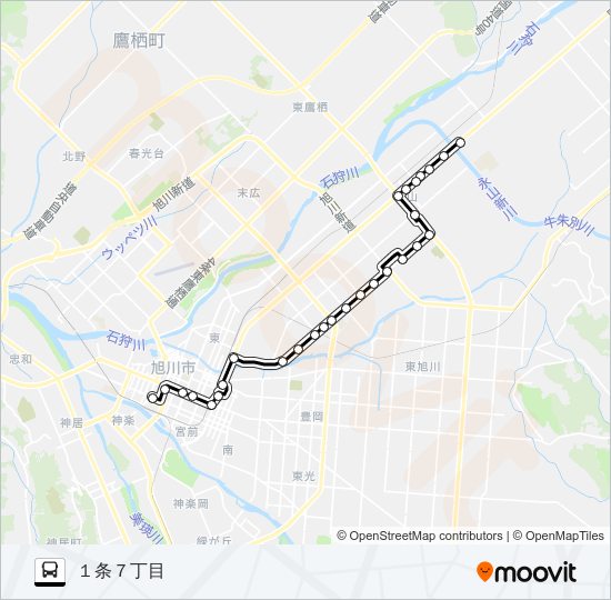 ６６５番 バスの路線図