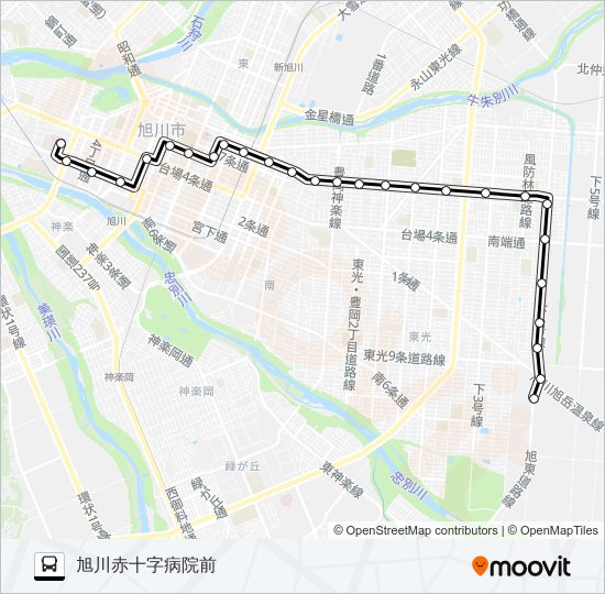 ９７番 バスの路線図