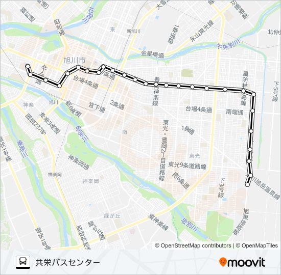 ９７番 バスの路線図