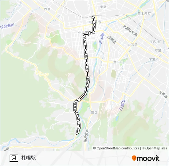 South 55 Bus Line Map