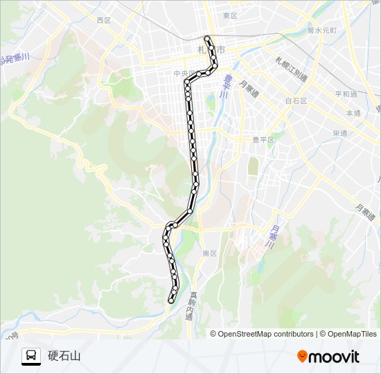 南５５ Bus Line Map