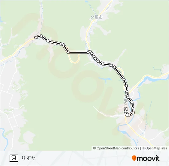 夕張市内線 Bus Line Map