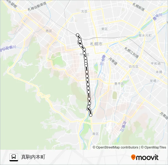 南４ Bus Line Map