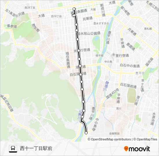 南４ Bus Line Map