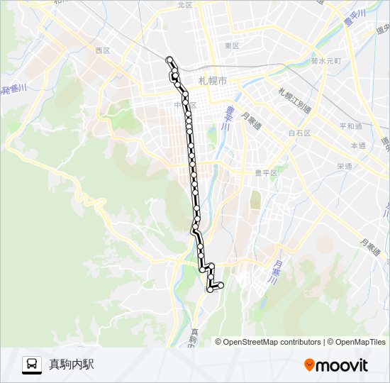 南４ バスの路線図