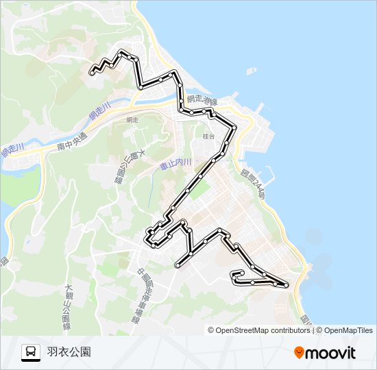 羽衣線 バスの路線図