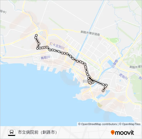 鶴野ＮＴ線 Bus Line Map