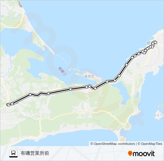 厚床線 バスの路線図