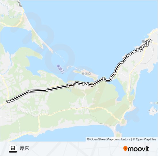 厚床線 バスの路線図