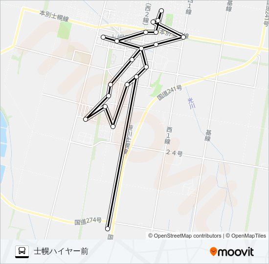 南回り便 bus Line Map