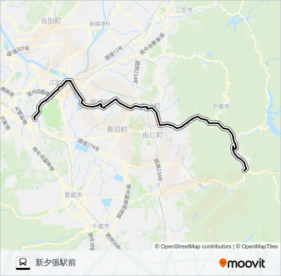 新札夕線 Bus Line Map