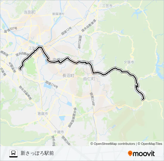 新札夕線 Bus Line Map